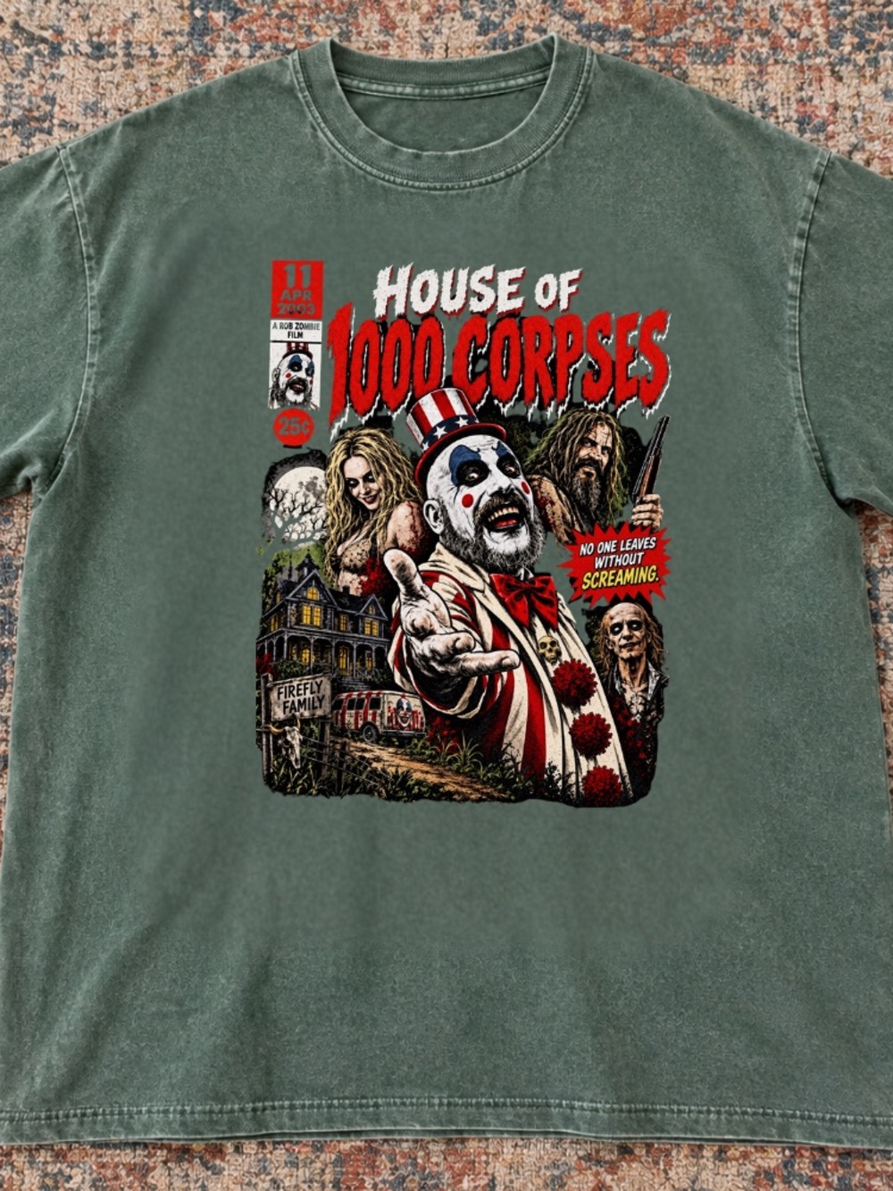 Comfort Colors House of 1000 Corpses Captain Spaulding Firefly Family Horror Tee